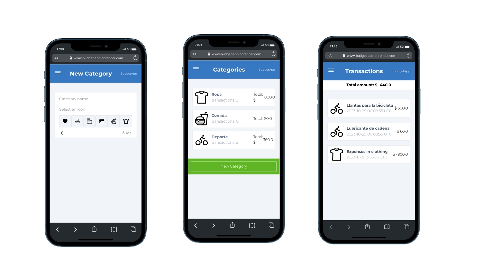 Screenshot of Budget-App