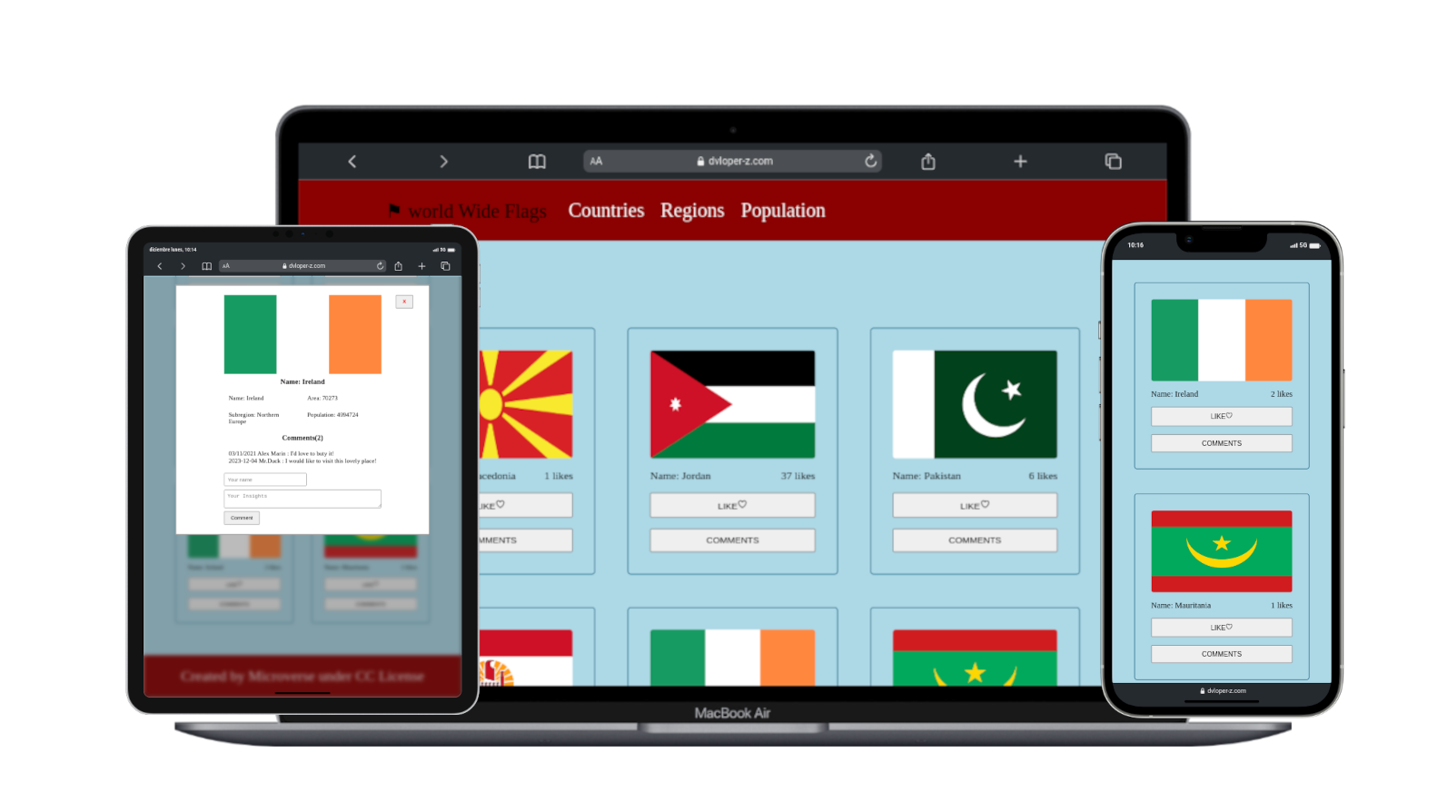 Screenshot of World Wide Flags